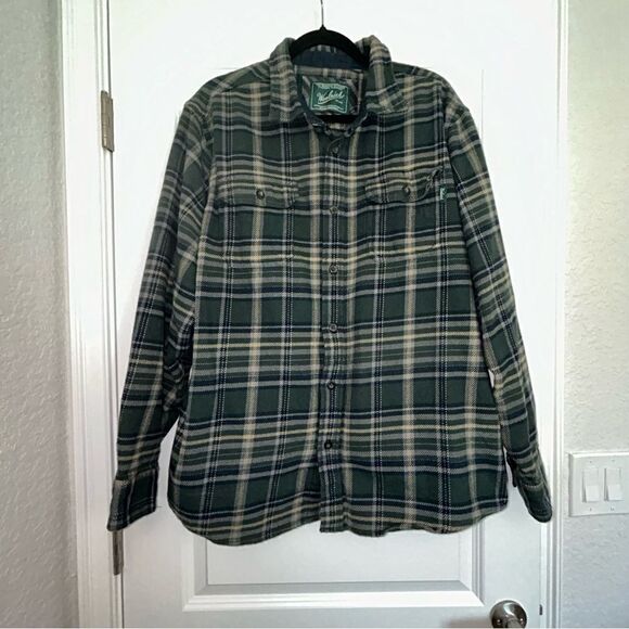 Woolrich Plaid Print Button Front Flannel Shirt Jacket Shacket - Picture 1 of 8